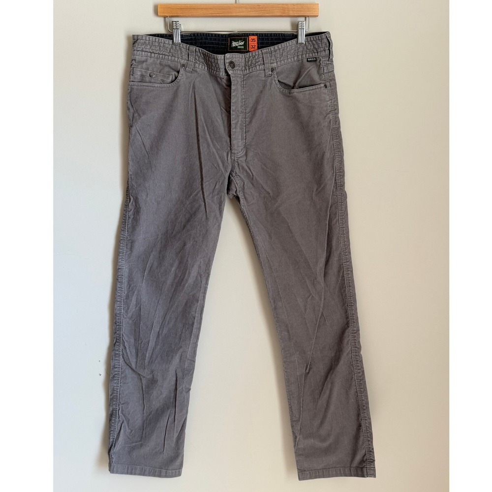 Howler Bros Frontside 5-Pocket Trousers Mens 35x32 Grey Corduroy Stretch Pants